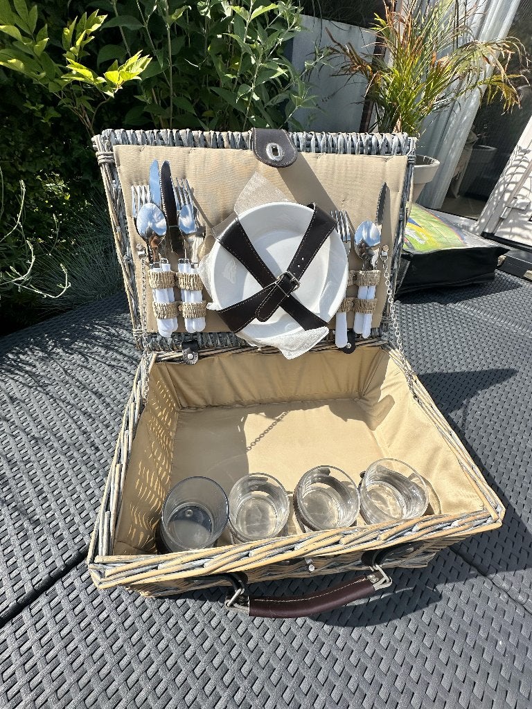 Complete 3-persoons picknickmand / picknickset, Ophalen of Verzenden, Nieuw