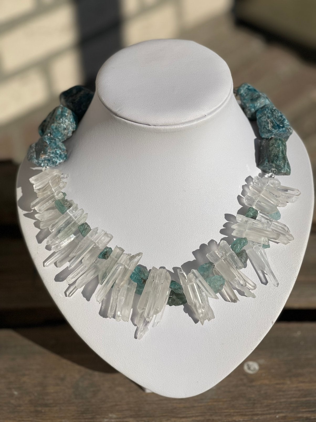 Apatiet , Bergkristal ketting, Ophalen of Verzenden, Nieuw