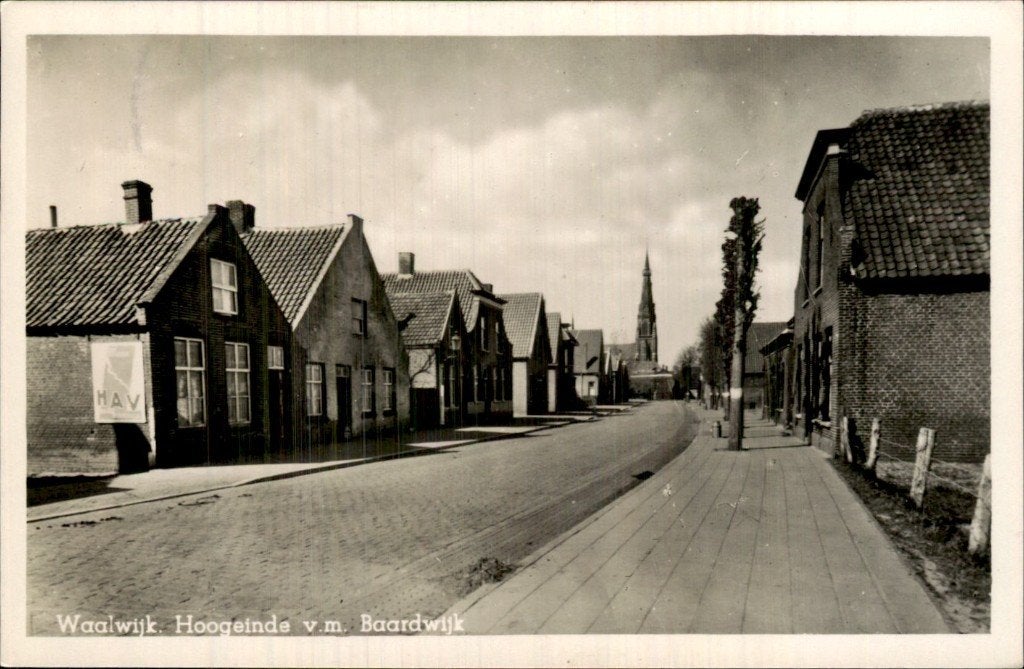 Waalwijk - Hoogeinde - v.m. Baardwijk, Verzamelen, Ophalen of Verzenden, 1940 tot 1960, Gelopen, Noord-Brabant