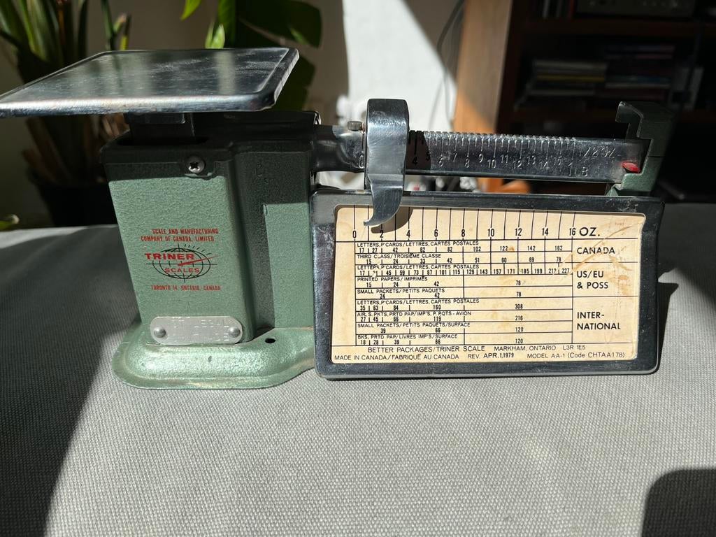 Vintage Triner airmail weegschaal - post, Antiek en Kunst, Ophalen of Verzenden