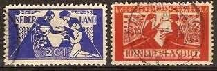 Nederland NVPH nr 134/5 gestempeld Tooropzegels 1923, Postzegels en Munten, Postzegels | Nederland, Ophalen of Verzenden, T/m 1940