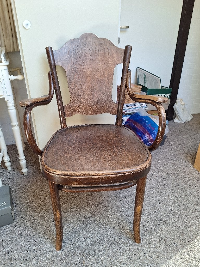 Antieke toiletstoel, postoel, kakstoel, Ophalen
