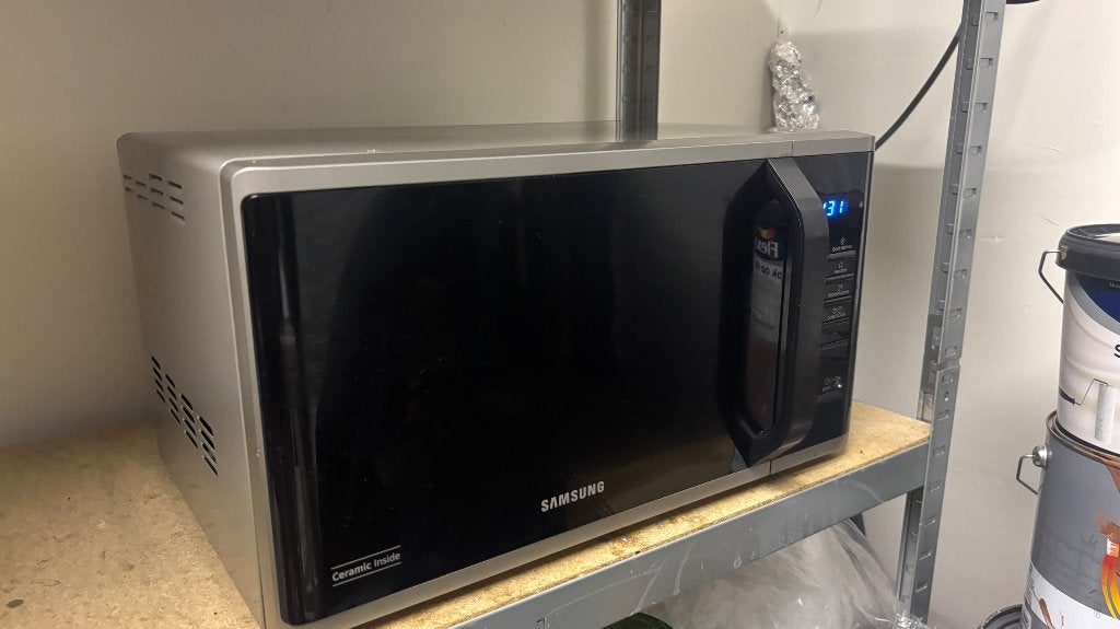 Samsung magnetron - Zilver/Zwart, Witgoed en Apparatuur, Magnetrons, Gebruikt, Vrijstaand, Combimagnetron, 45 tot 60 cm, Grill