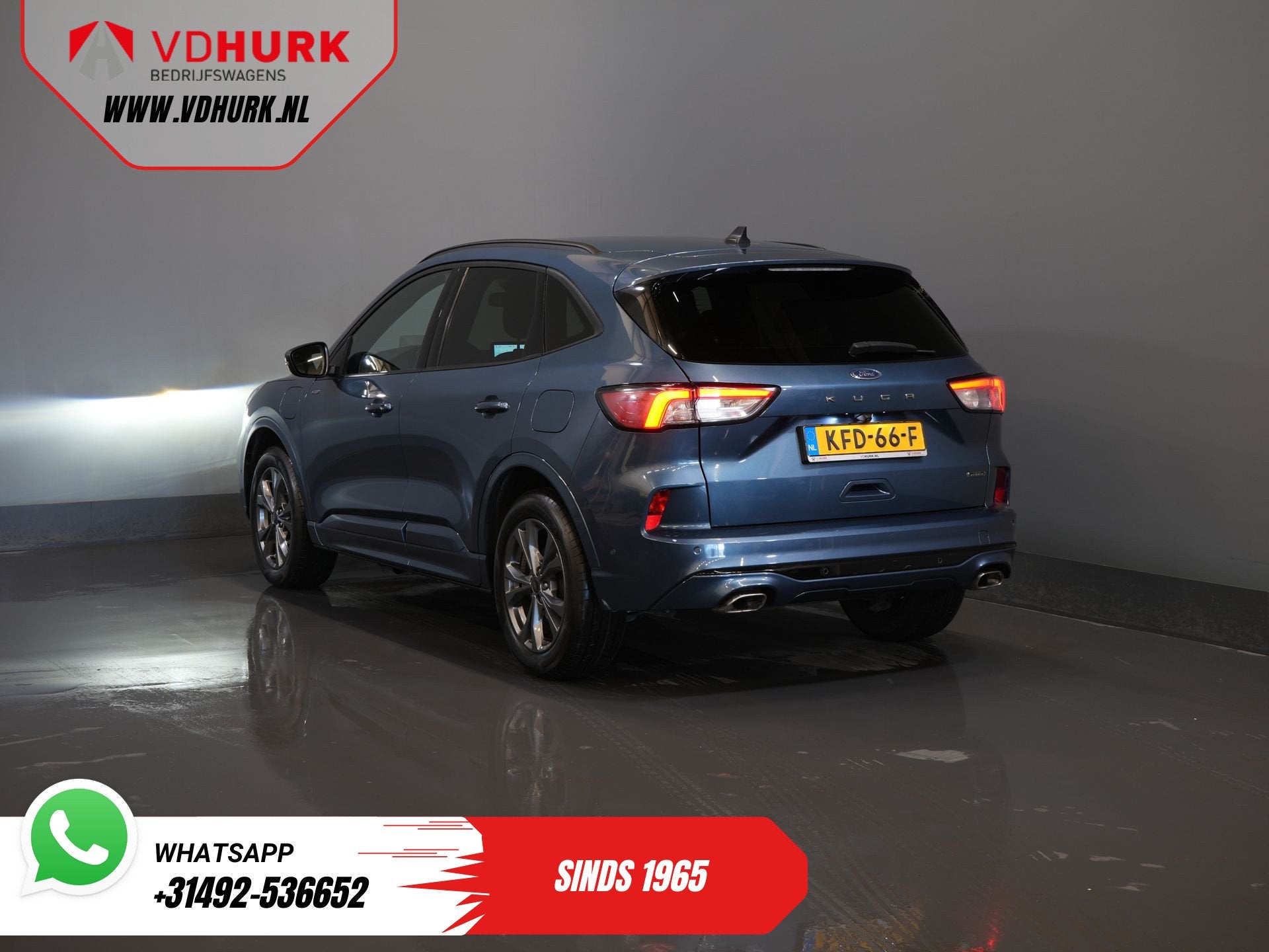Ford Kuga 2.5 PHEV 225 pk ST-Line LED/ Head-Up/ Adapt.cruise, Auto's, Ford, Gebruikt, 4 cilinders, Blauw, Adaptive Cruise Control
