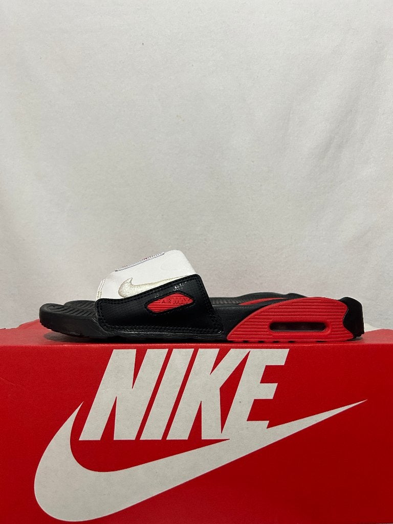 ALS NIEUW! Maat 42,5 - Nike Air Max 90 Slide Black Chile Red, Slippers, Verzenden, Zwart, Nike