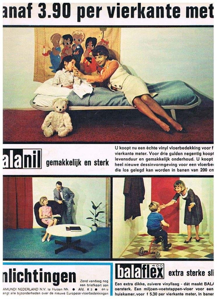 Balanil /Balaflex Vinyl advertenties (3x) -1964, Ophalen of Verzenden, 1960 tot 1980, Knipsel(s)