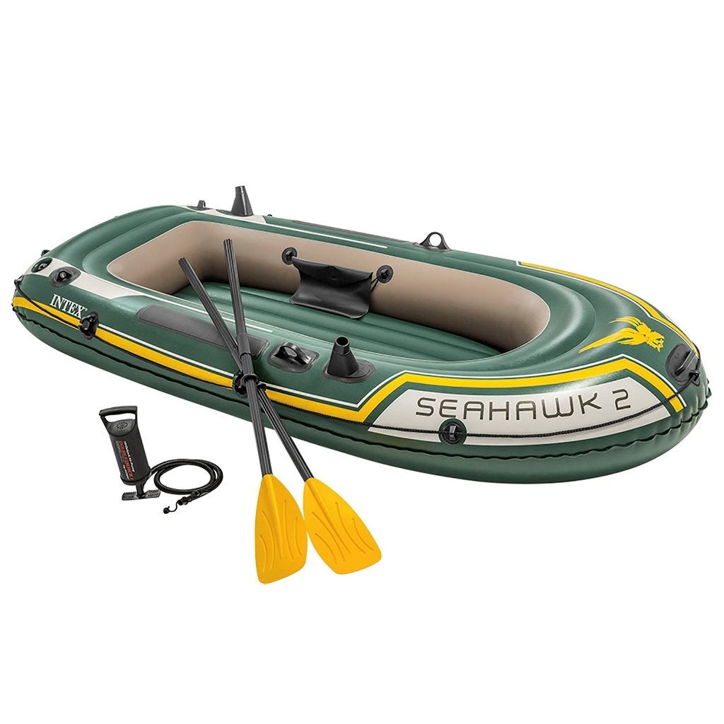 Intex Opblaasboot Seahawk 2 - 2 Personen met peddels en pomp, Watersport en Boten, Ophalen of Verzenden, Zo goed als nieuw, Overige typen