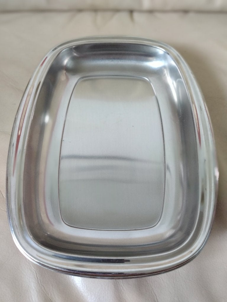 Rvs schaal Alessi, Ophalen of Verzenden, Zo goed als nieuw, Rond, Overige materialen