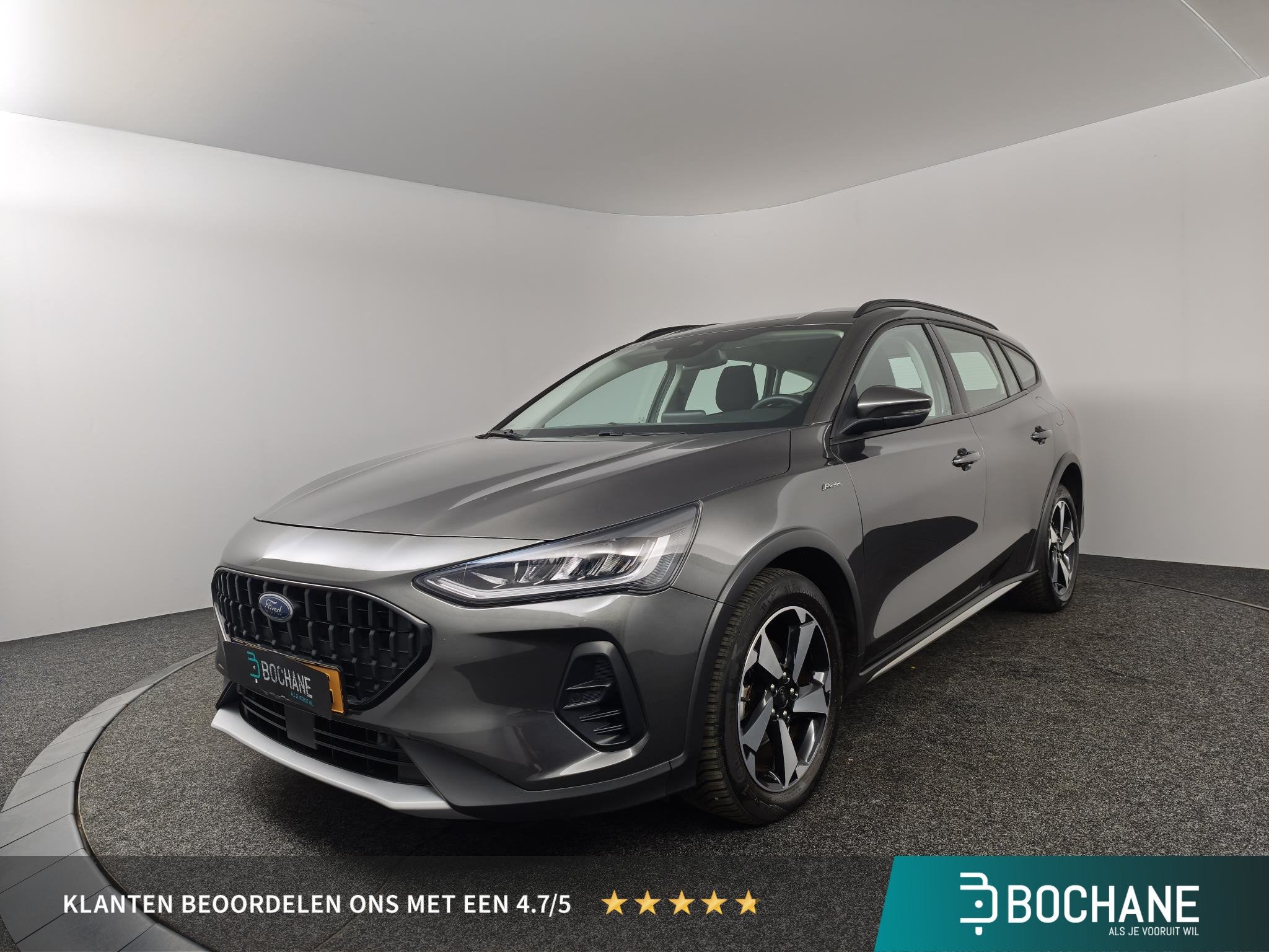 Ford Focus Wagon 1.0 EcoBoost Hybrid Active Vignale | Naviga, Auto's, Ford, Gebruikt, Met garantie (alle), Handgeschakeld, Zilver of Grijs