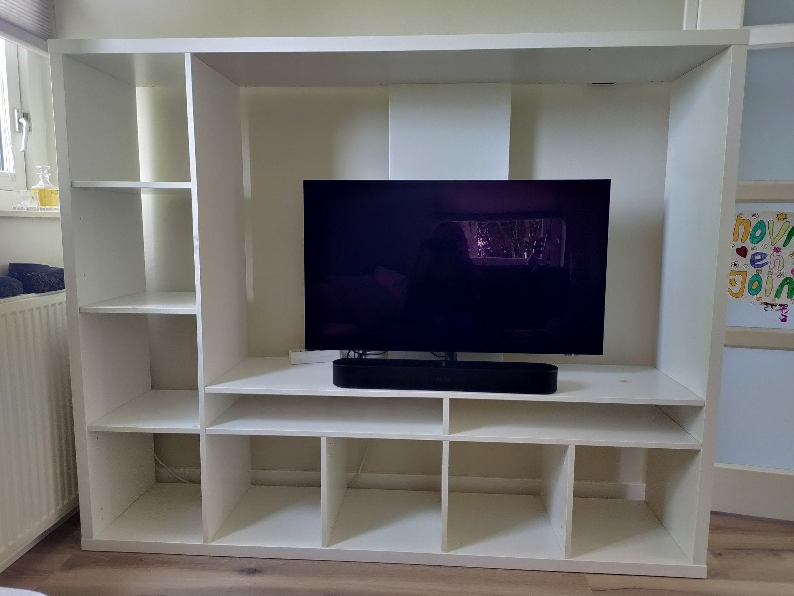 ikea Lappland Witte TV-meubel/boekenkast, Ophalen, Gebruikt, 150 tot 200 cm, Modern