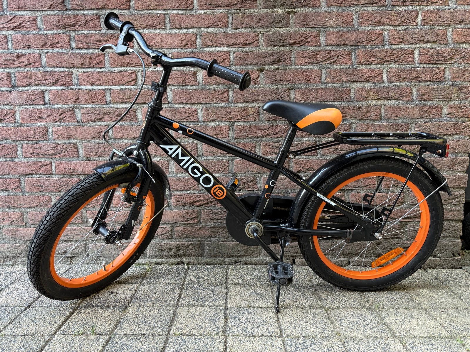 Amigo Kinderfiets 18 inch - Goede staat, Ophalen, Gebruikt, Terugtraprem, 16 tot 20 inch