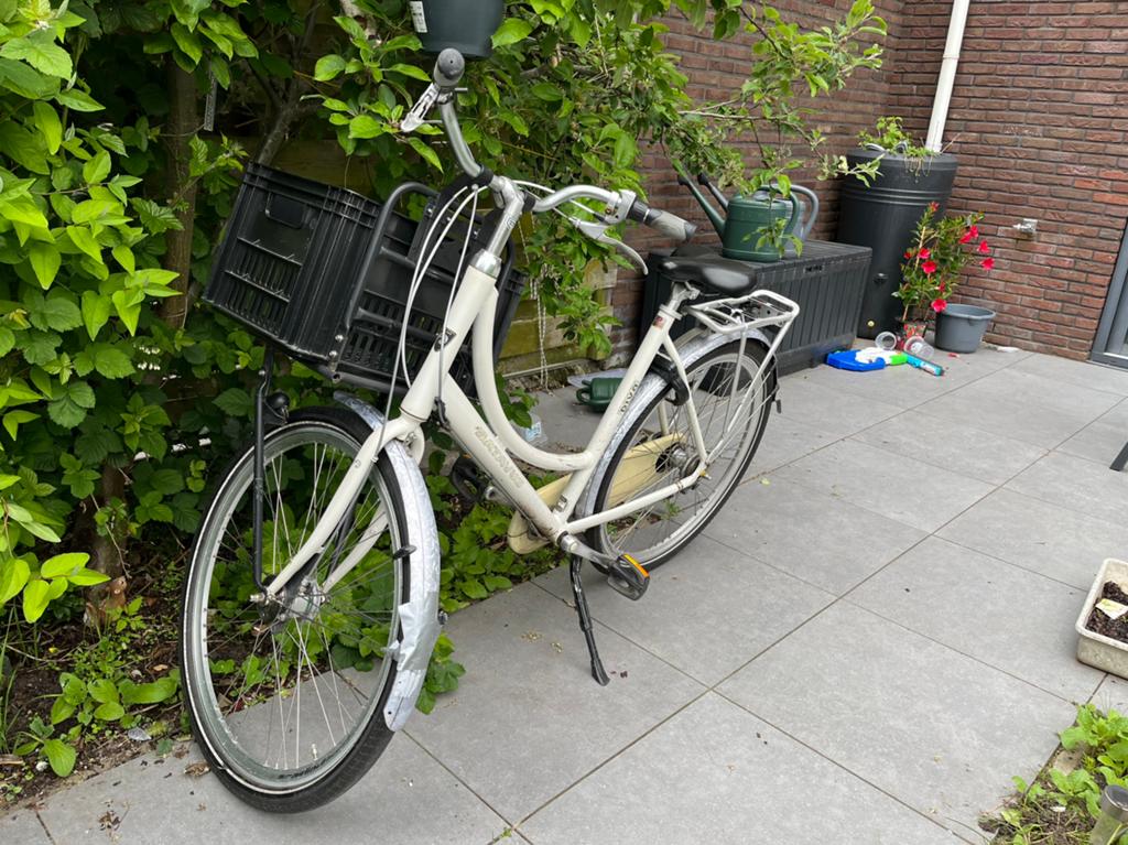 Batavus Diva damesfiets wit, Fietsen en Brommers, Fietsen | Dames | Damesfietsen, Ophalen, Gebruikt, 47 tot 50 cm, Versnellingen
