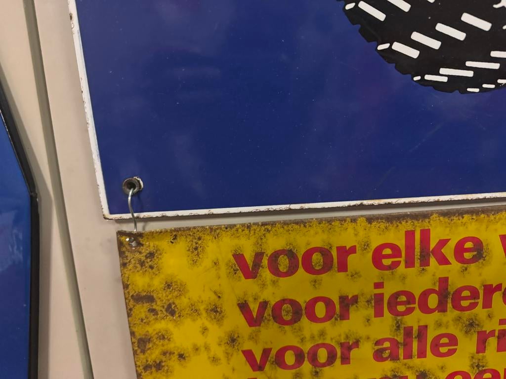 Michelin Emaille Reclamebord XL - Bibendum, Ophalen, Reclamebord, Gebruikt, .