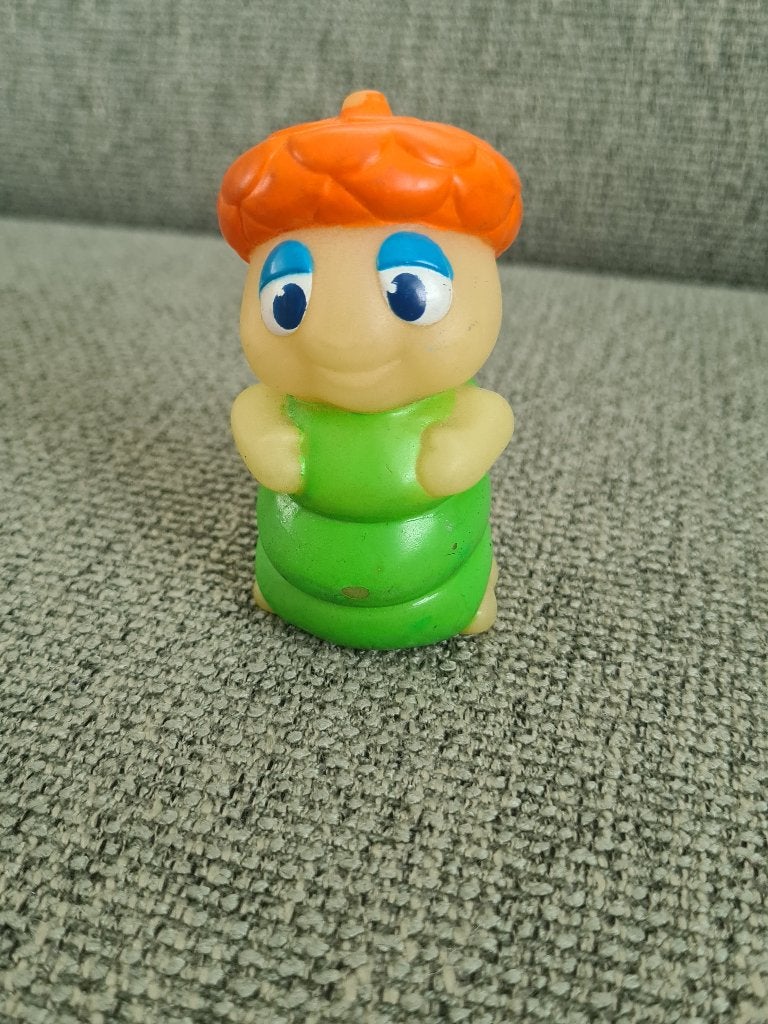 Glo friends worm glow in the dark vintage poppetje eikeltje, Gebruikt, Ophalen of Verzenden, Playskool, Nvt
