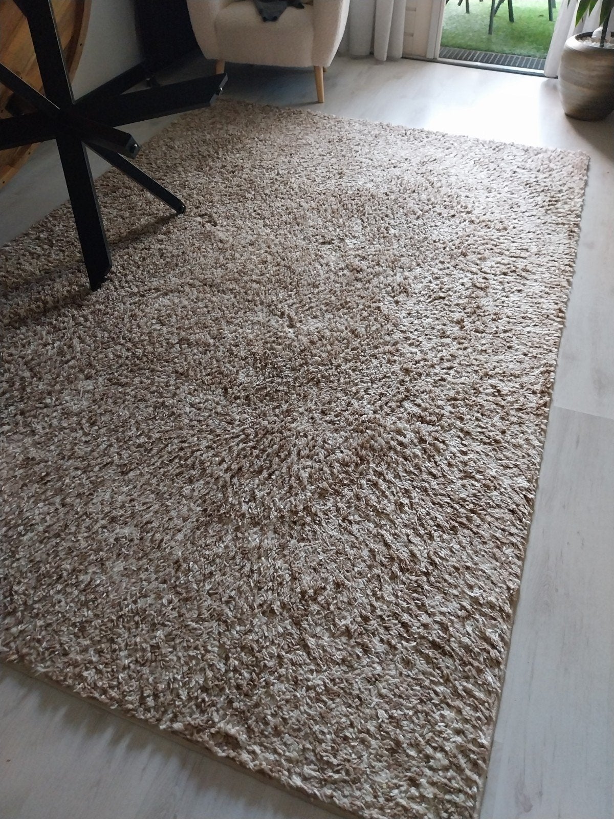 2 vloerkleden 200x300 cm beige/bruin, 2 cm dik, Ophalen of Verzenden