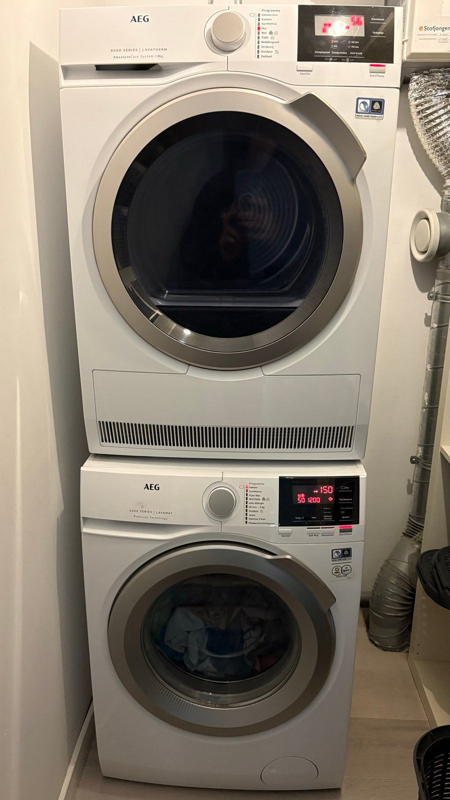 AEG Lavamat wasmachine en Lavatherm droger (gebruikt), Witgoed en Apparatuur, Ophalen, Gebruikt, 85 tot 90 cm