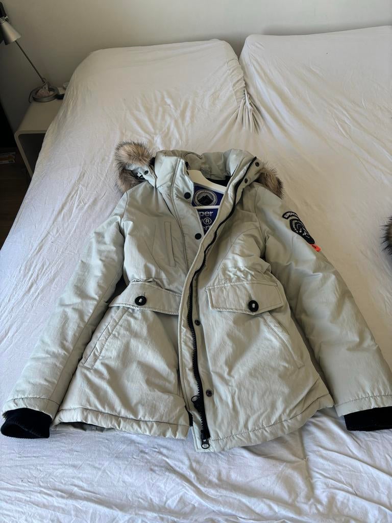 Superdry Everest Mountain Parka Dames Jas - Maat 40, Ophalen of Verzenden, Zo goed als nieuw, Maat 38/40 (M), Grijs