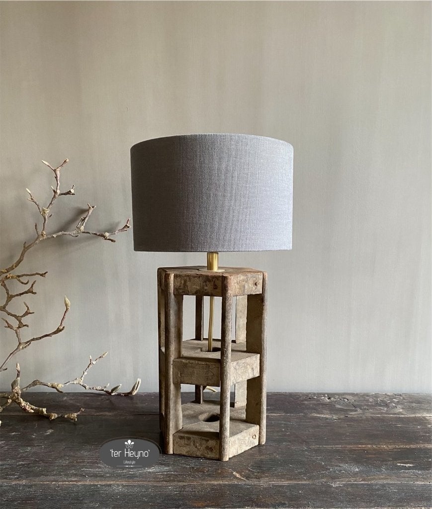 Houten Cotton Mill lamp Aura Peeperkorn stoer sober wonen, Stoer en sober landelijk wonen landelijke stijl woonaccessoires, Verzenden