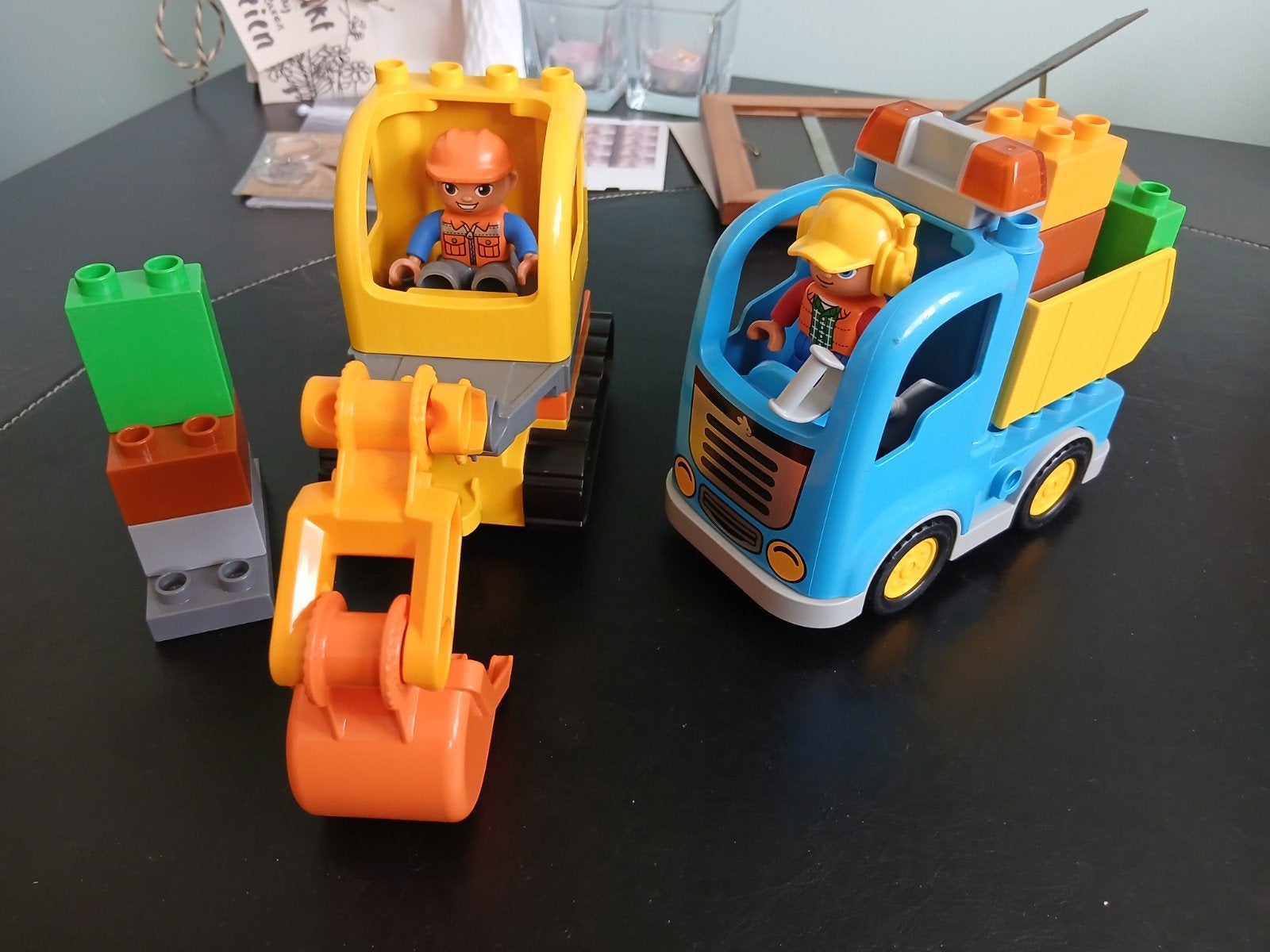 Lego Duplo Graafmachine en Vrachtwagen Set, Kinderen en Baby's, Speelgoed | Duplo en Lego, Inclusief minifiguren, Ophalen of Verzenden