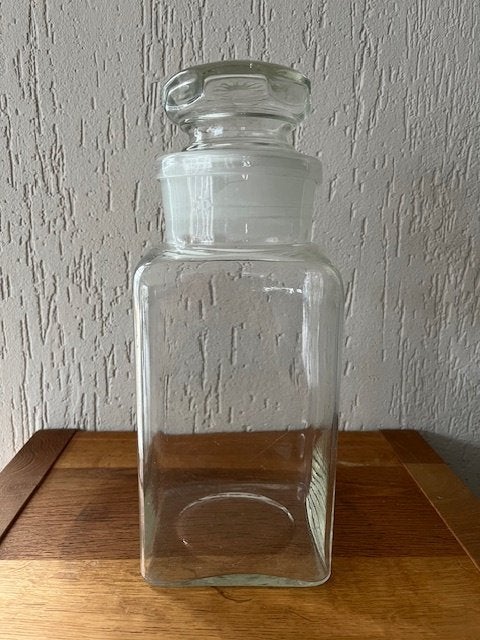 Glazen voorraadpot / stopfles, Ophalen of Verzenden, Gebruikt, Glas, Pot, Bus of Blik