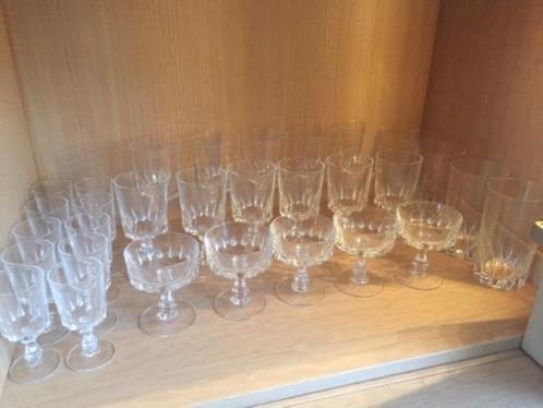retro glasservies bleikristal, Ophalen of Verzenden