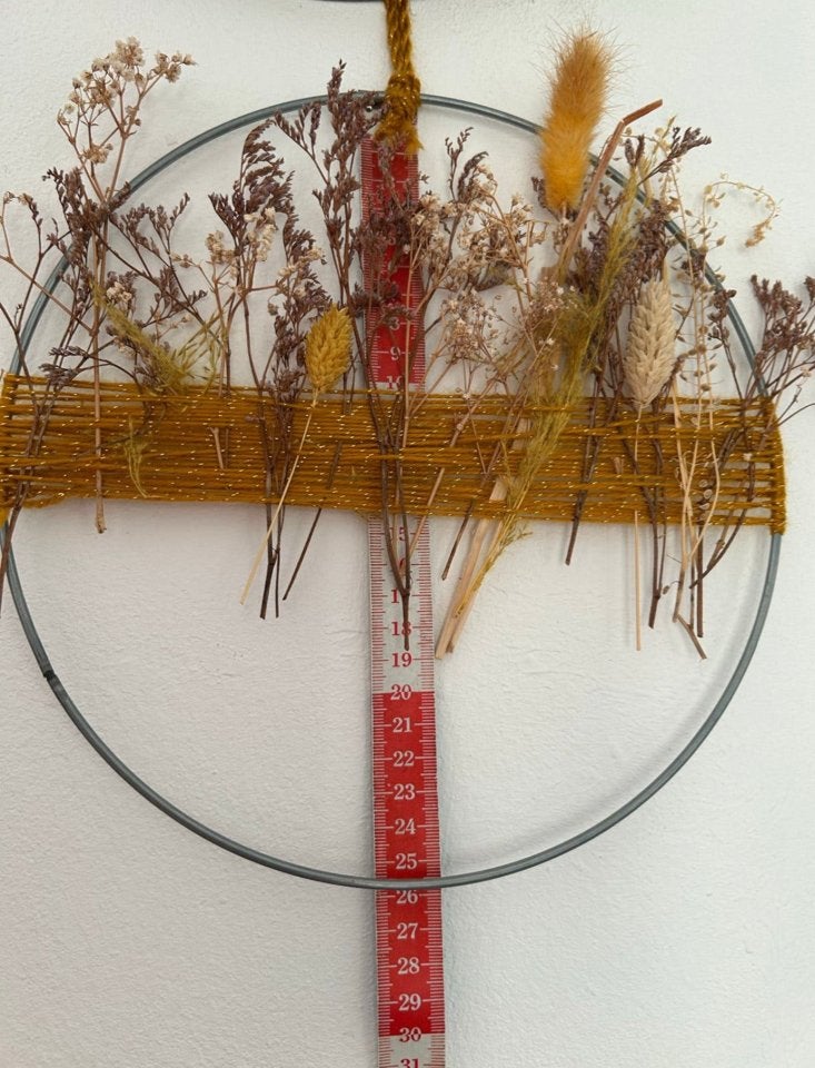 wanddecoratie gedroogde bloemen, Boho, Meerkleurig, Ophalen of Verzenden, Natuurlijk materiaal