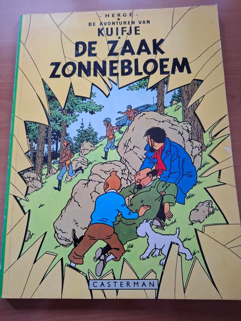 De Avonturen van Kuifje : De Zaak Zonnebloem 1956, Gelezen, Eén stripboek, Ophalen of Verzenden, Hergé