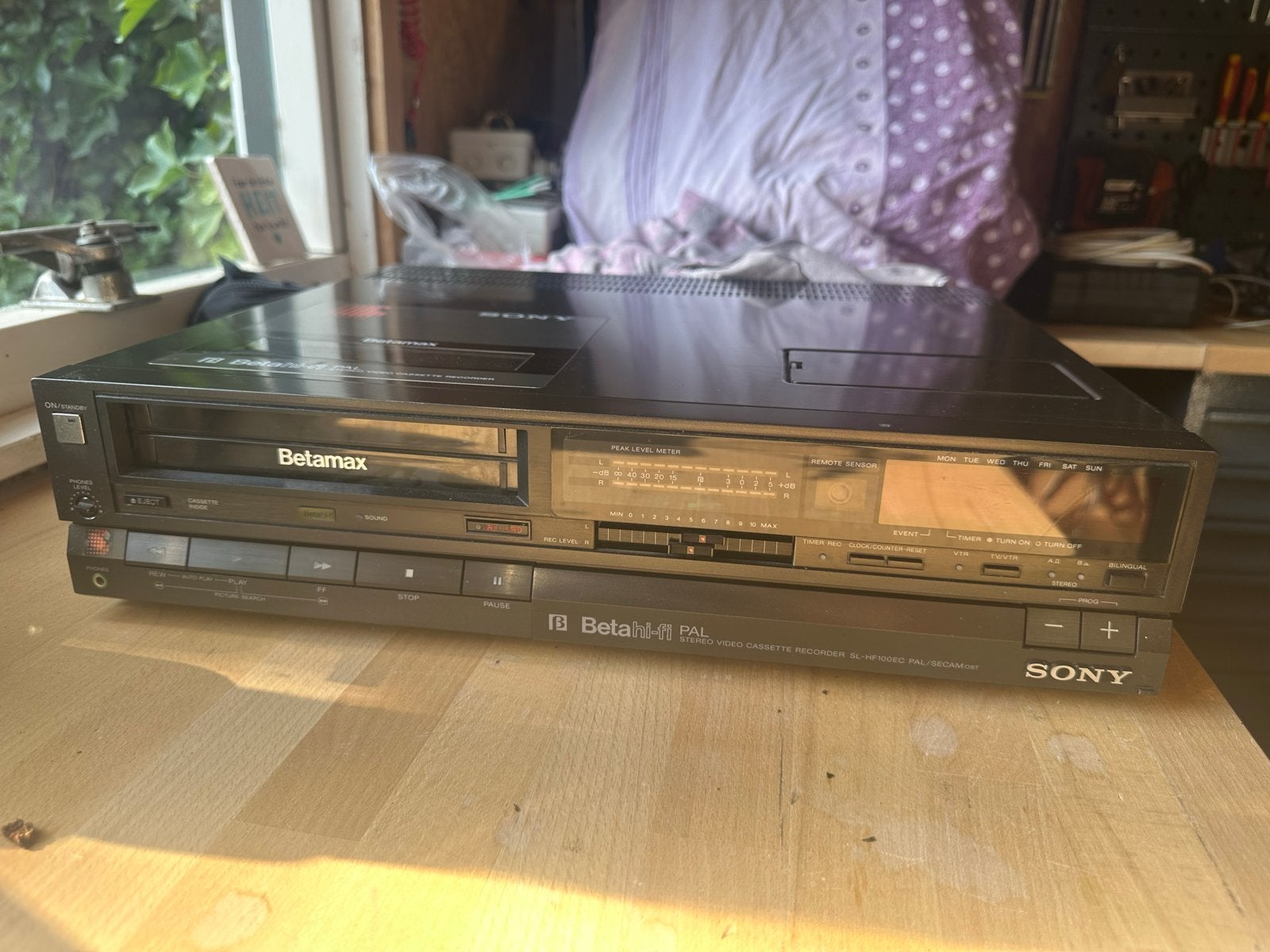Sony Betamax SL-HF100EC Video Cassette Recorder, Ophalen of Verzenden, Gebruikt, Betamax-speler of -recorder