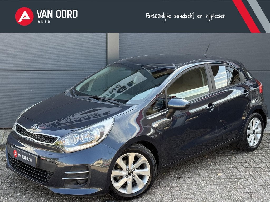 Kia Rio 1.2 CVVT DynamicLine / 1e Eigenaar, Auto's, 1027 kg, Euro 6, 4 cilinders, Blauw