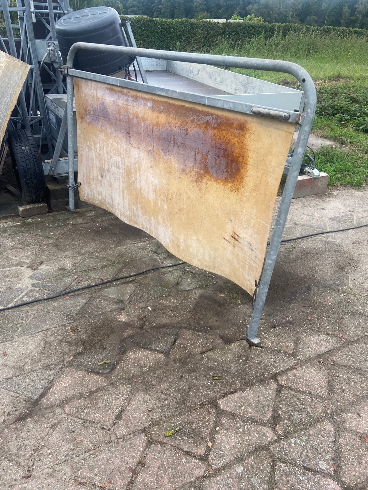 Tussenschot 2 paards paardentrailer, Ophalen, Gebruikt, Hout, 2-paards trailer