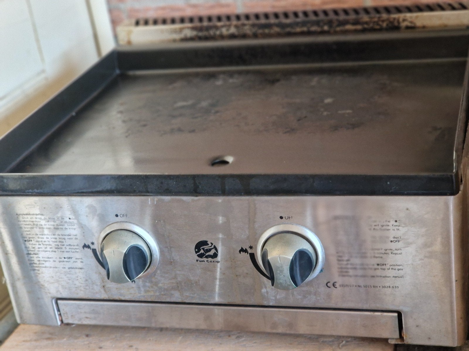 Grote gas bakplaat, Ophalen, Gebruikt