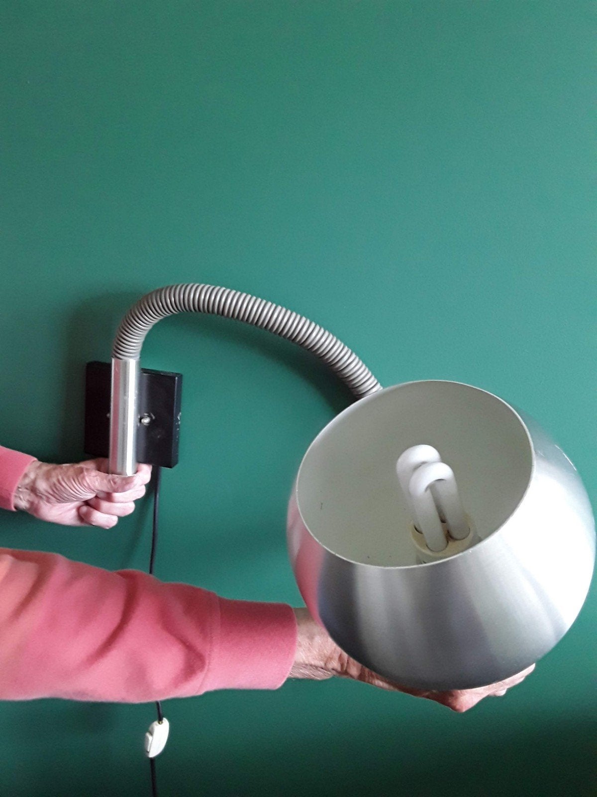 RAAK SERPENT design lamp met flexibele slang, Ophalen, Gebruikt, Metaal, Design, Modern