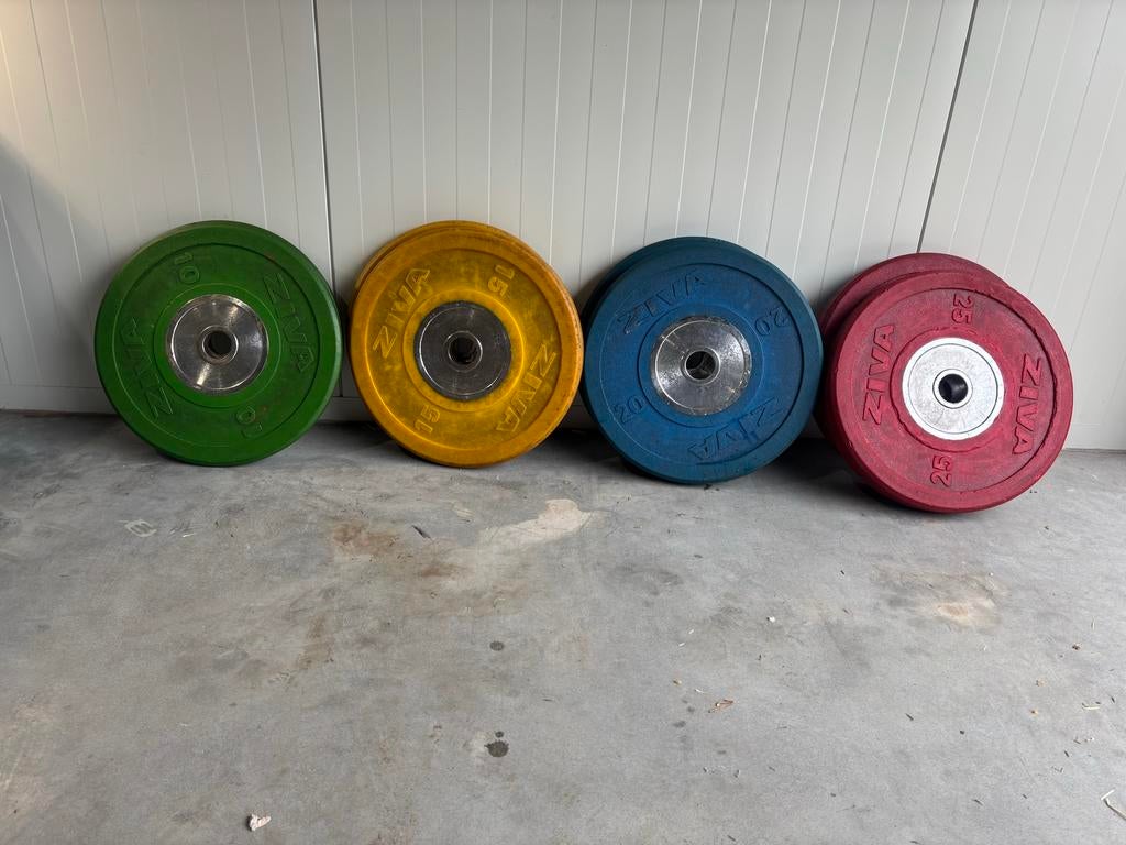 140 kg Ziva Competition Bumperplates - Krachtsport, Halterschijven, Ziva, Armen, Ziva