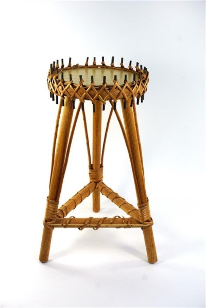 Vintage plantentafeltje / standaard, Ophalen of Verzenden, Bloeit niet, Overige soorten, Volle zon