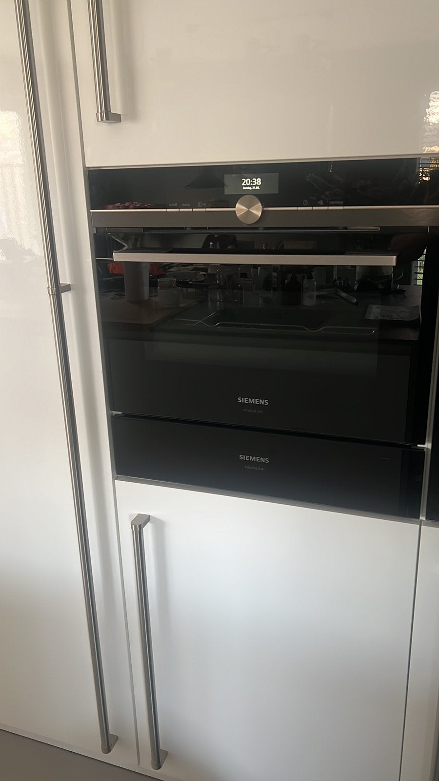Luxe Siemens combi stoomoven studioline black steel, Ophalen, Zo goed als nieuw
