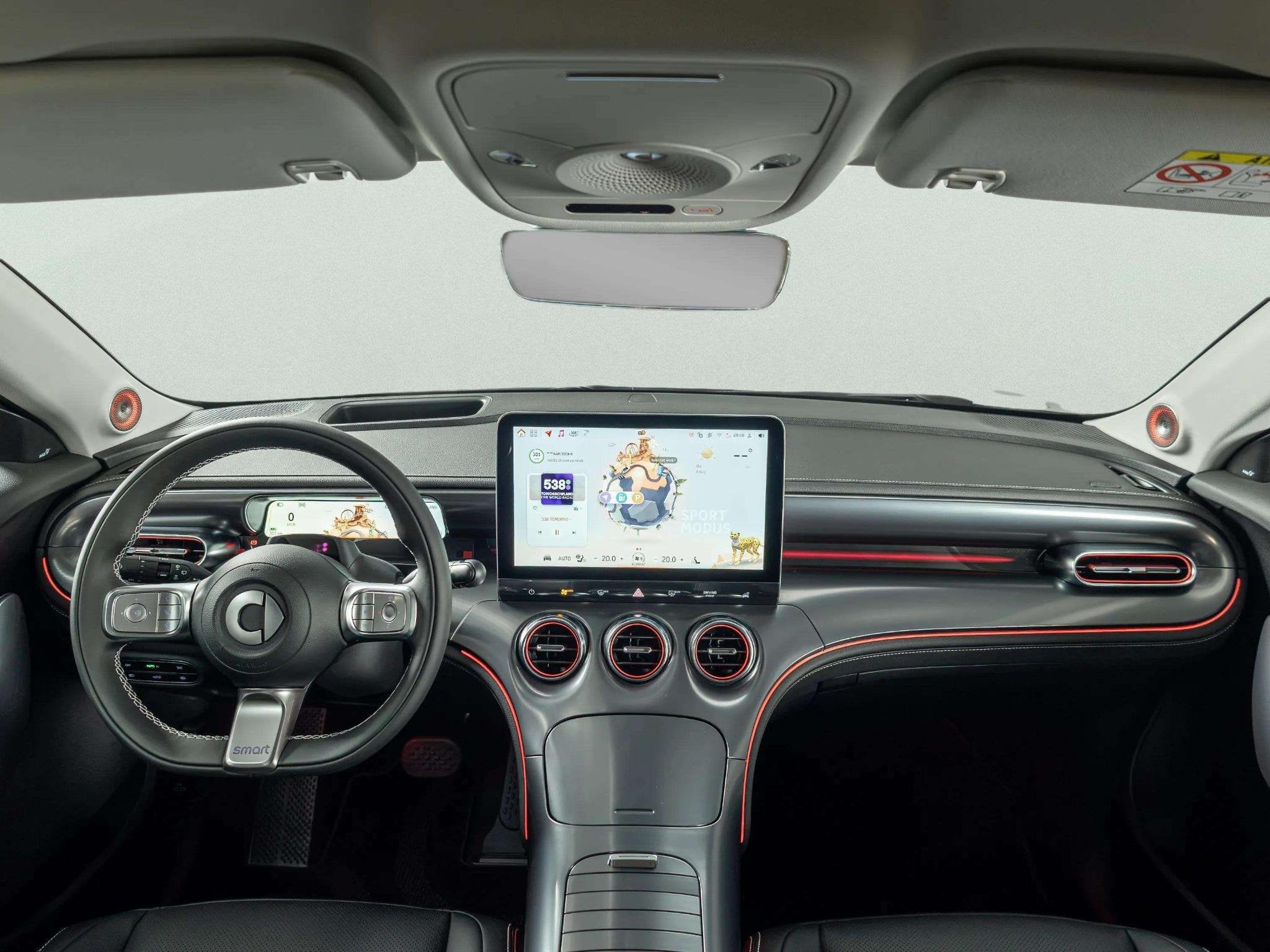 smart #3 Premium 66 kWh, Auto's, Automaat, Dealer onderhouden, Zwart, Zwart