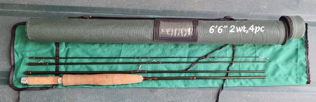 A&M 6,6ft #2WT 4-delige hengel voor kleine rivieren, Ophalen of Verzenden, Gebruikt, Werphengel