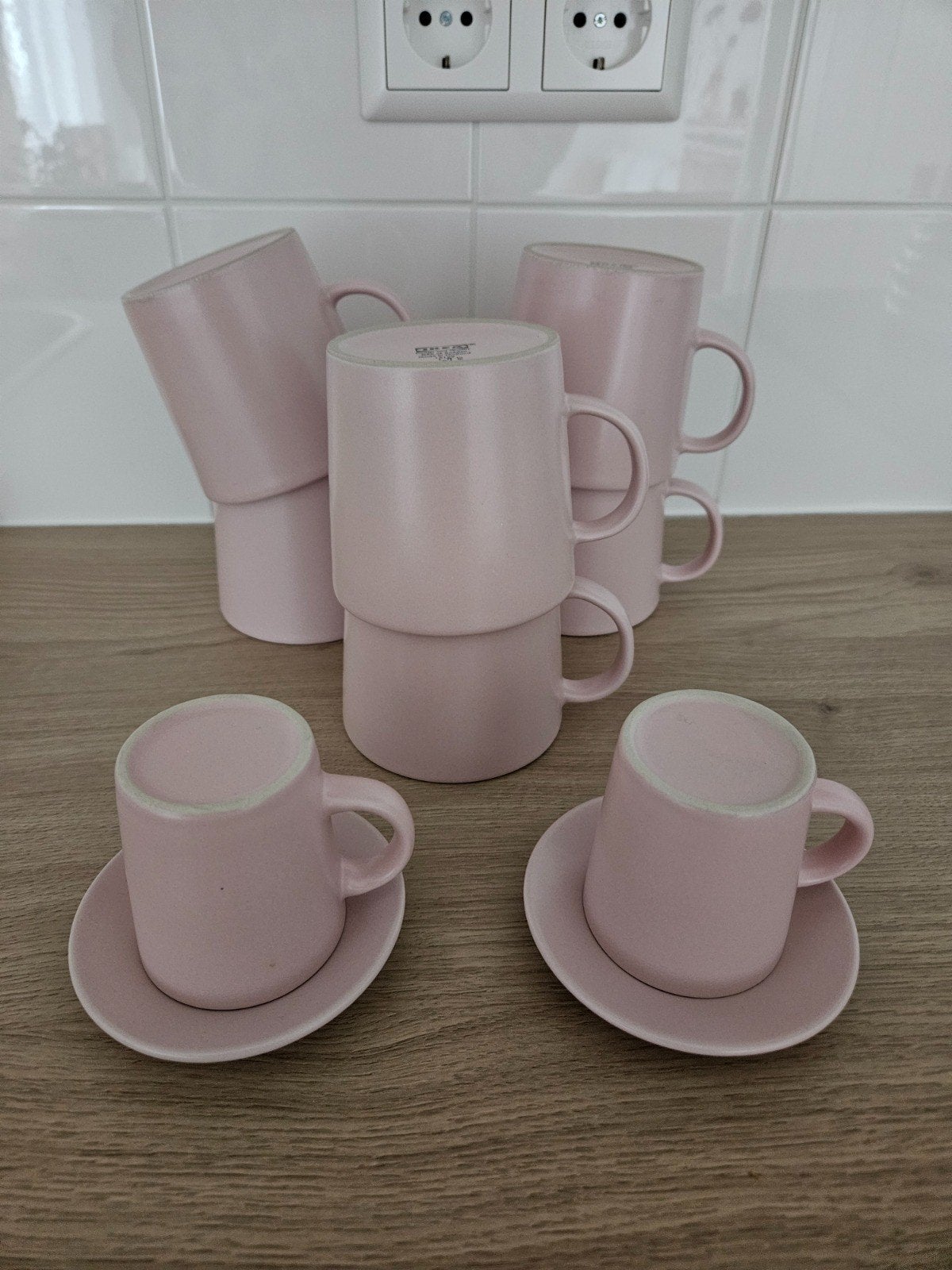 Ikea oud roze mokken, espresso kopjes en oven schaaltjes, Ophalen, IKEA, Zo goed als nieuw, Overige stijlen