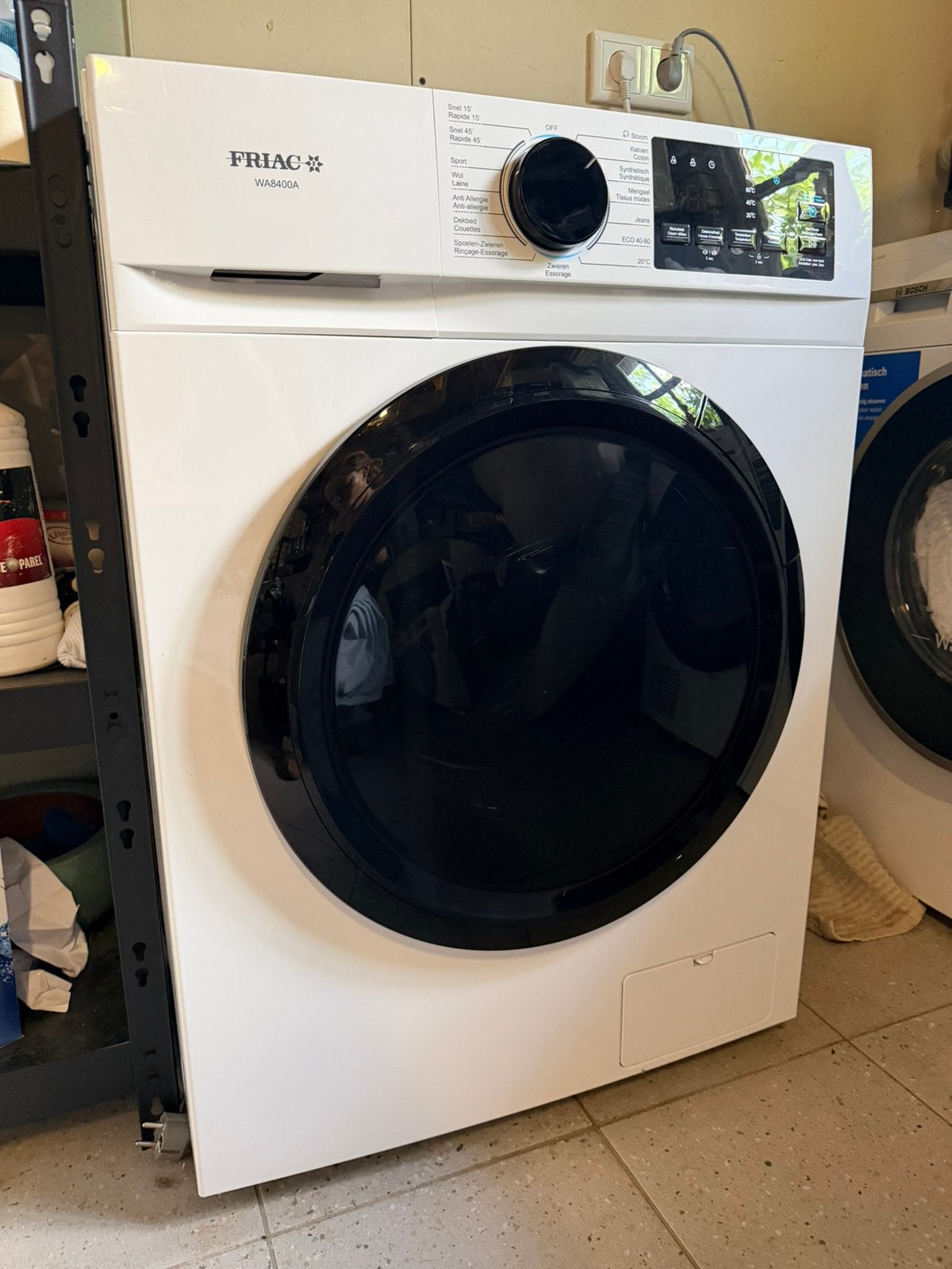 Wasmachine met garantiebewijs en handleiding, 6 tot 8 kg, Ophalen, Zo goed als nieuw, 85 tot 90 cm