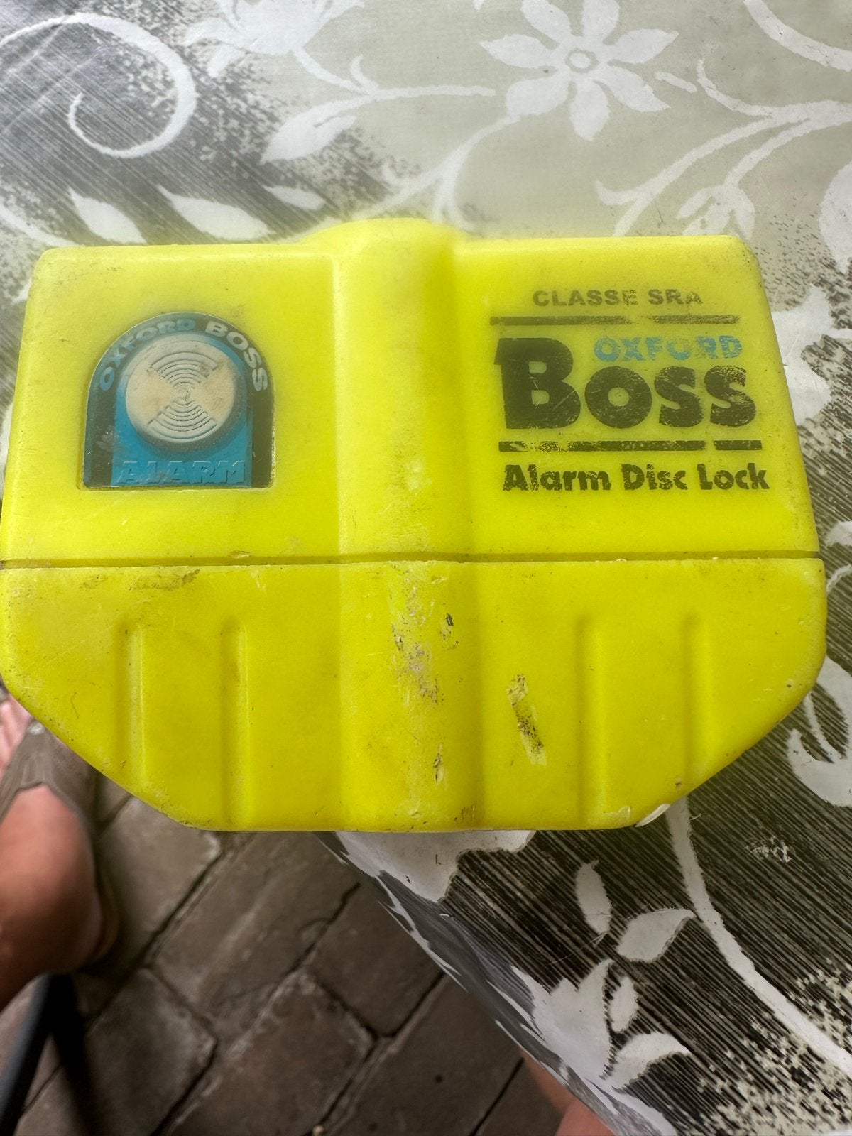 Oxford Boss Alarm Disc Lock - Geel, Ophalen of Verzenden, Gebruikt