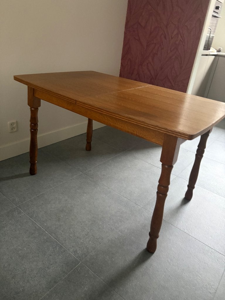 Eettafel antiek (uitschuifbaar), Huis en Inrichting, Tafels | Eettafels, Ophalen, Gebruikt, 50 tot 100 cm, 150 tot 200 cm