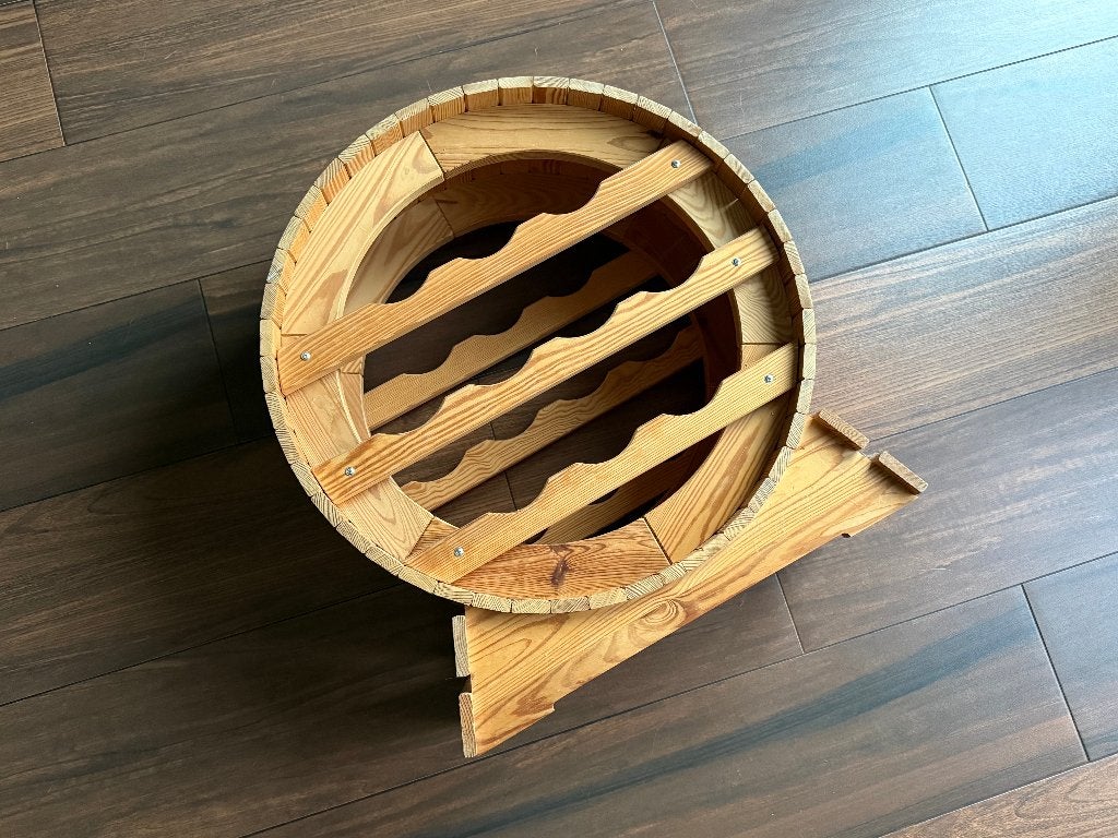houten wijnrek, Huis en Inrichting, Ophalen, 50 – 75, 5 tot 15 flessen, Zo goed als nieuw