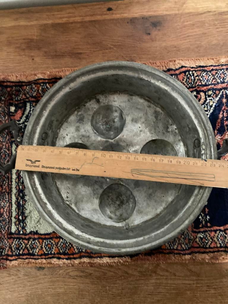 Vintage Tin en Koper Eierpan, Ophalen of Verzenden