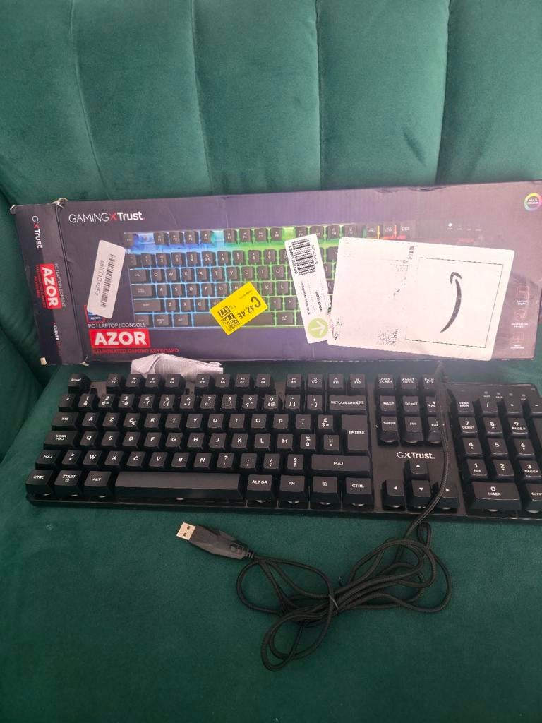 Trust GXT Azor Gaming Toetsenbord - Nieuwstaat, Computers en Software, Toetsenborden, Nieuw, Gaming toetsenbord, Ophalen