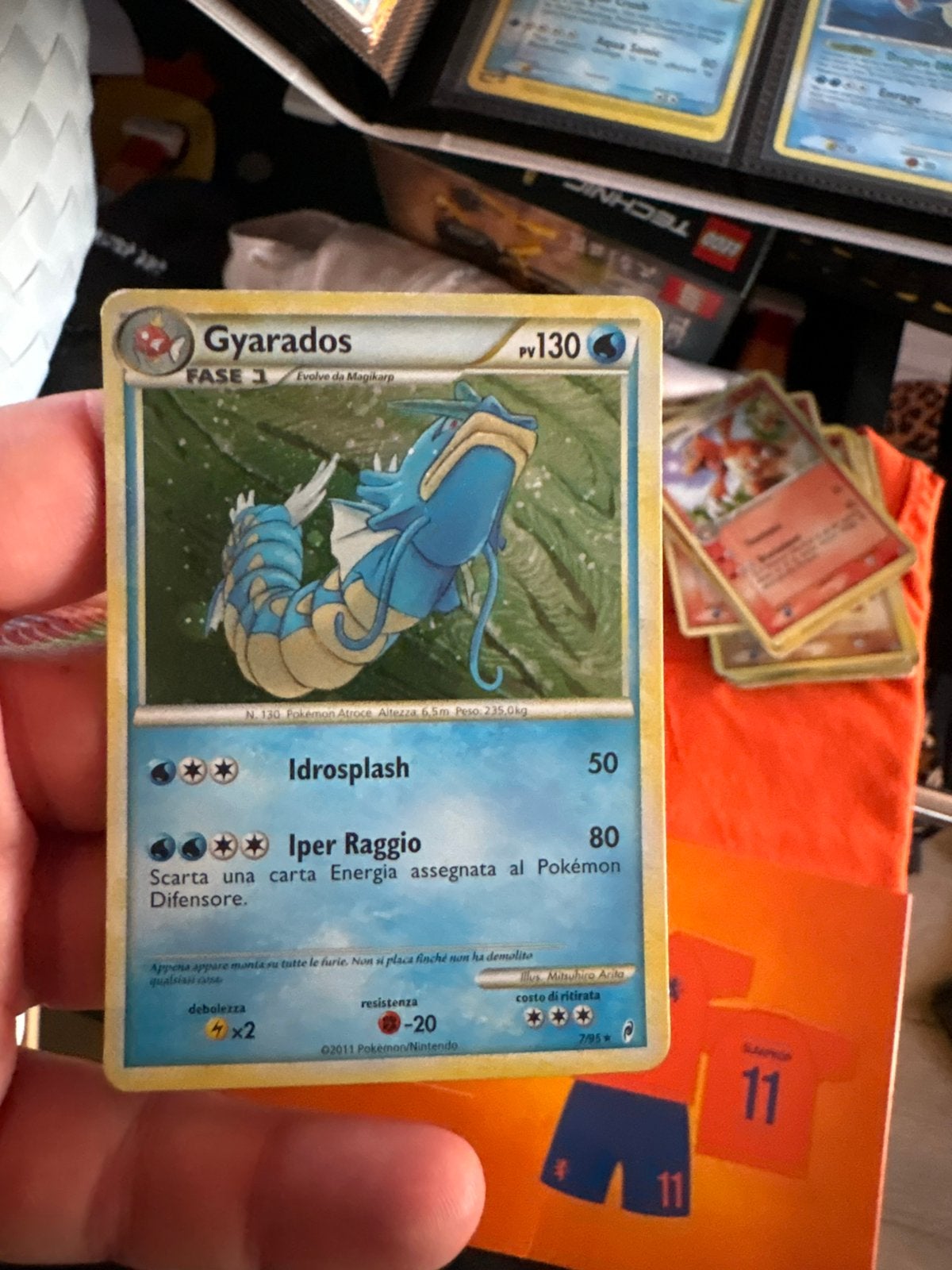 Gyarados call of legends, Ophalen of Verzenden, Zo goed als nieuw, Meerdere kaarten, Foil