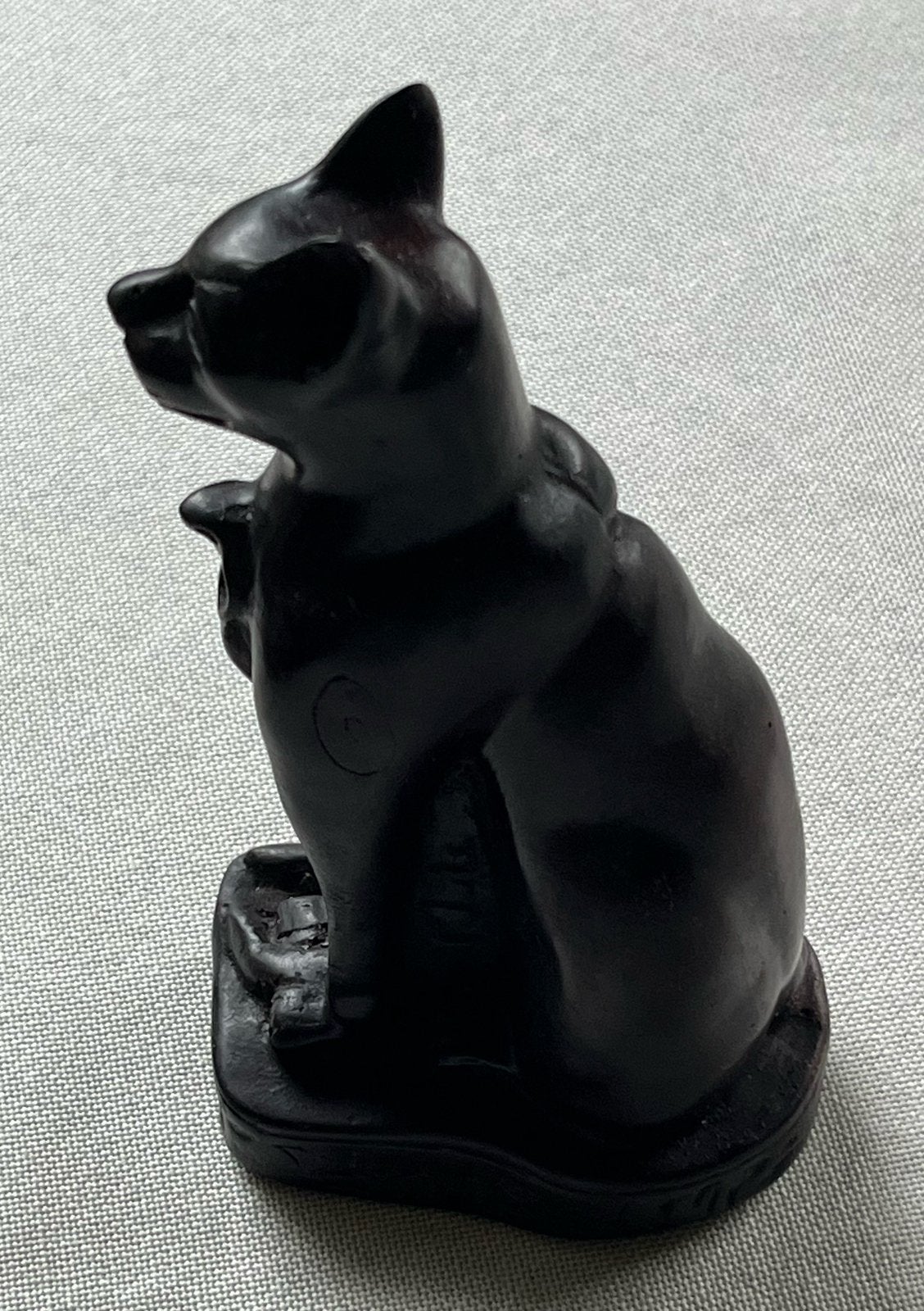 Zwarte Bastet kat, Egyptisch symbool. Steen., Verzenden, Gebruikt, Dier
