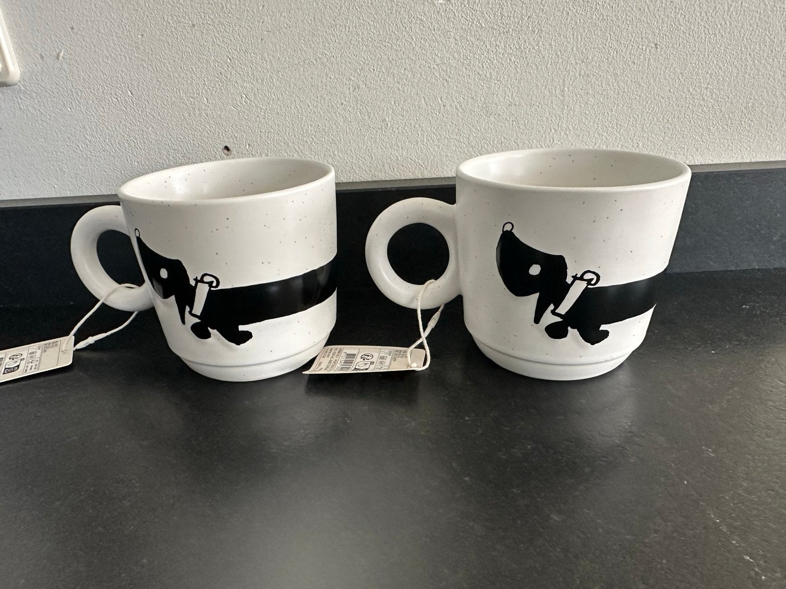 Set van 2 nieuwe mokken met Takkie, Huis en Inrichting, Keuken | Servies, Ophalen of Verzenden, Nieuw, Overige stijlen, Kop(pen) en/of Schotel(s)