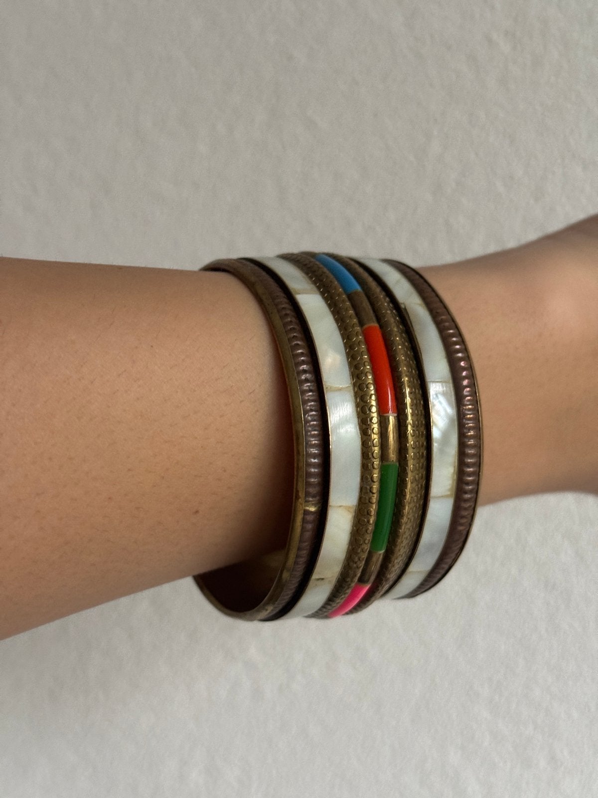 Vintage Y2K boho stijl bangle armband met kralen, Vintage, Overige materialen, Vintage, Vintage