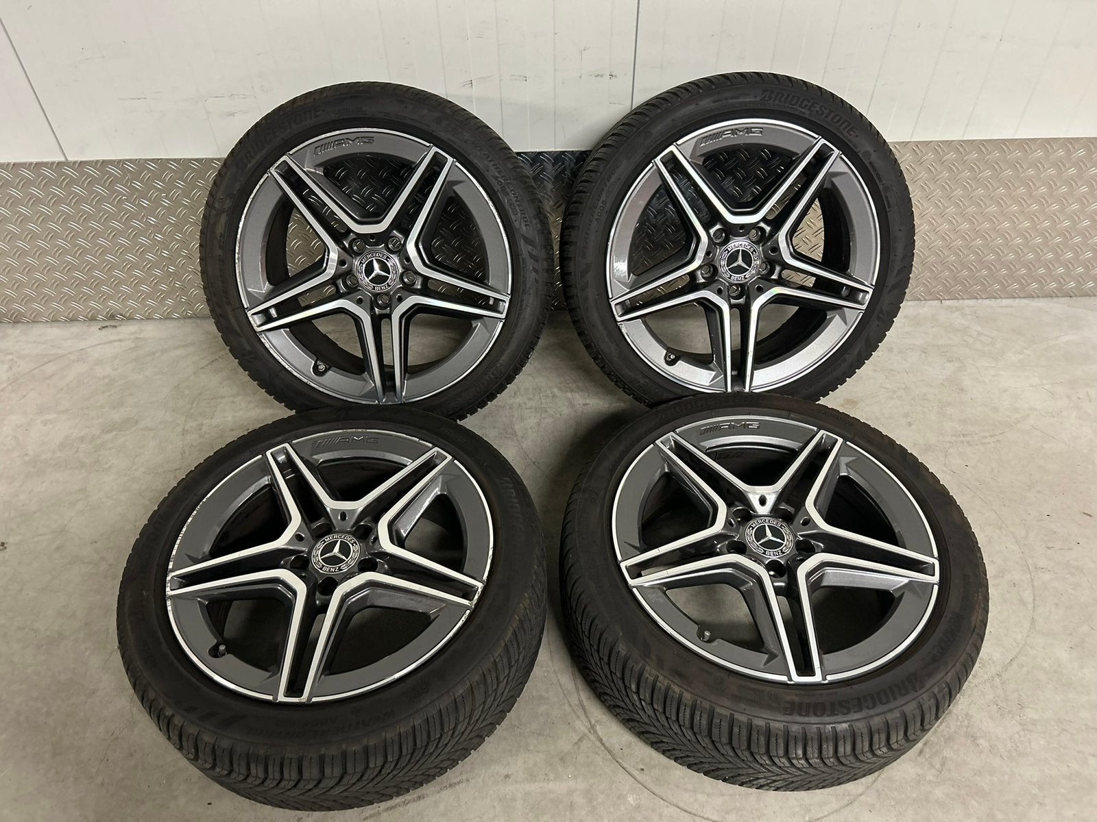 Originele Mercedes AMG C-klasse W205 breedset allseason, Auto-onderdelen, Ophalen, 18 inch, Gebruikt, Banden en Velgen