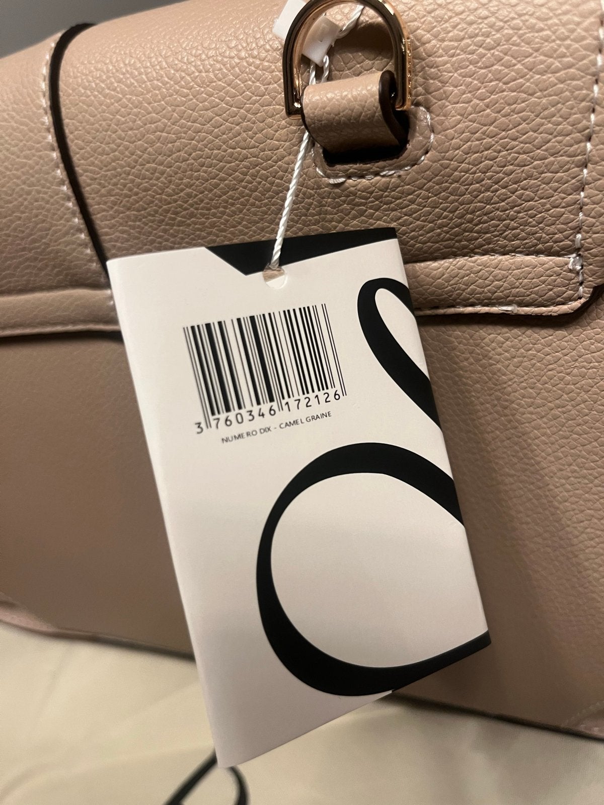 Polène Numéro Dix Camel Graine Handtas, Sieraden, Tassen en Uiterlijk, Ophalen of Verzenden, Zo goed als nieuw, Beige, Handtas